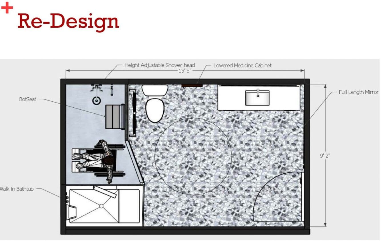 Floor plan for Bathroom Re-Design