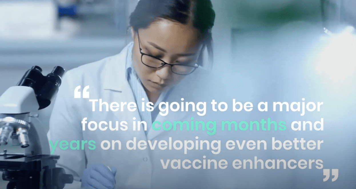 Scientist photo and quote about vaccine
