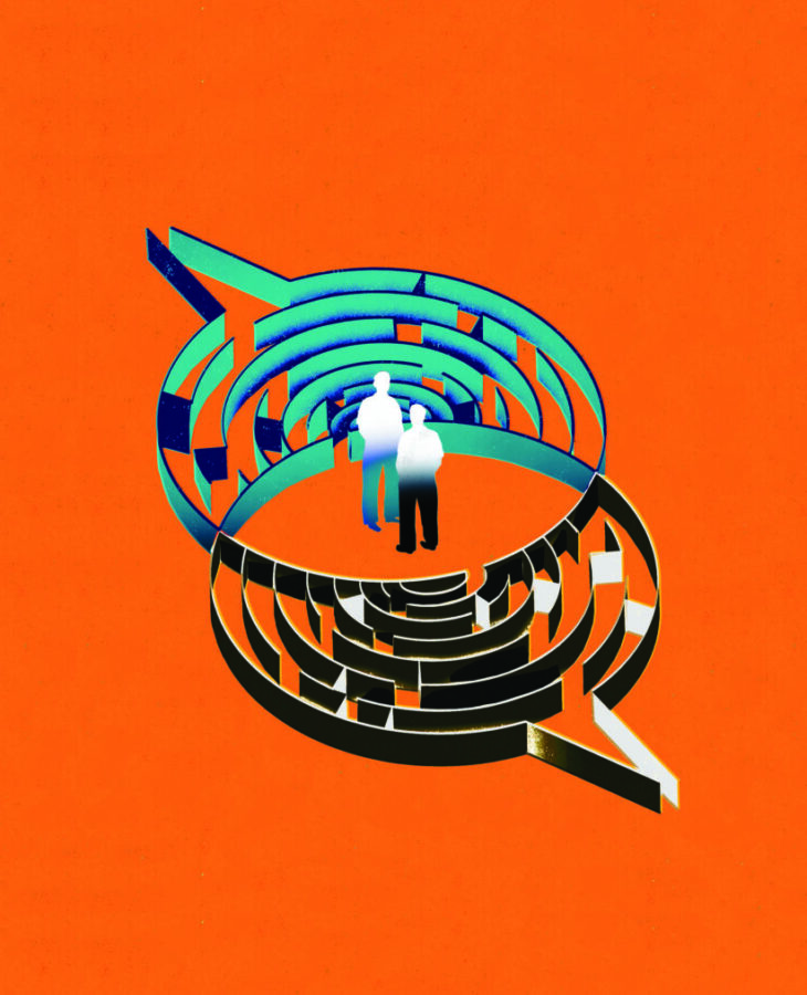 Having tough intergenerational conversations - illustration by Brian Stauffer 2020