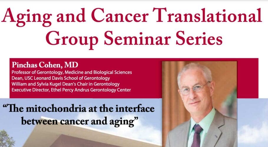 Event flyer for Aging and Cancer seminar