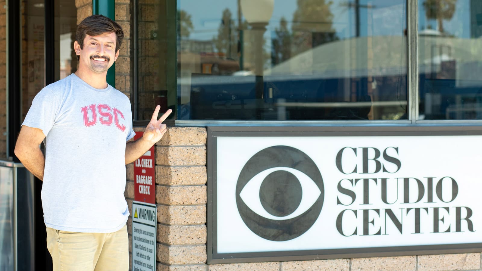 Tim Deal standing in front of CBS Studio Center