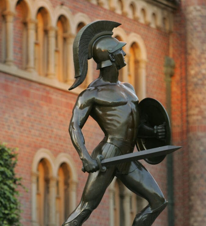 Tommy Trojan statue on USC campus